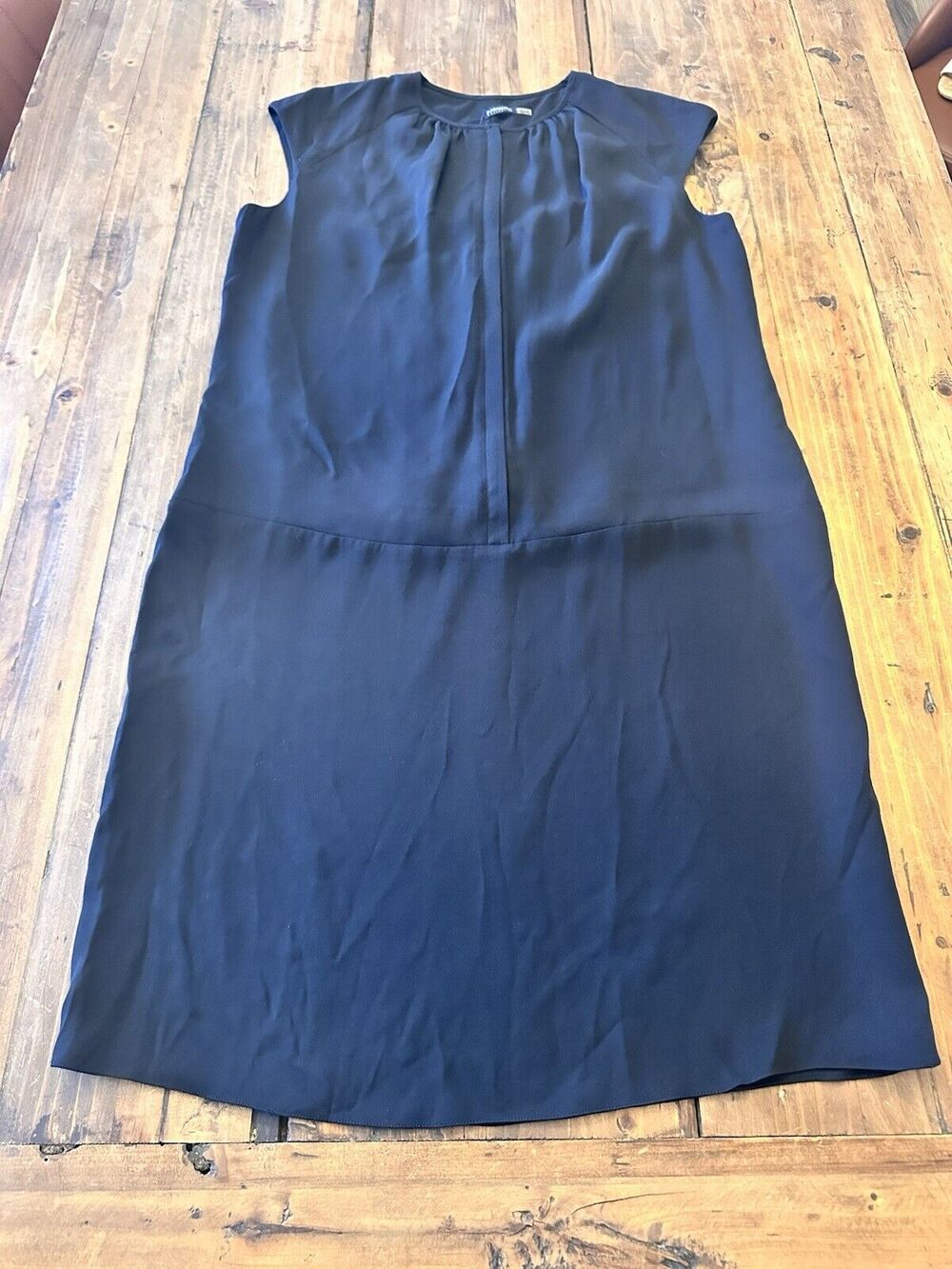 Magaschoni 100% Silk Shift Dress Size 14 Zipper Black NWT Sleeveless Classic